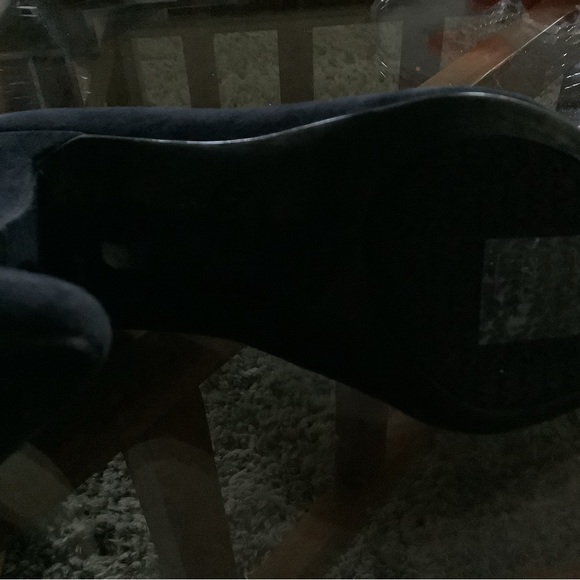 Navy Blue suede heels - Picture 6 of 7